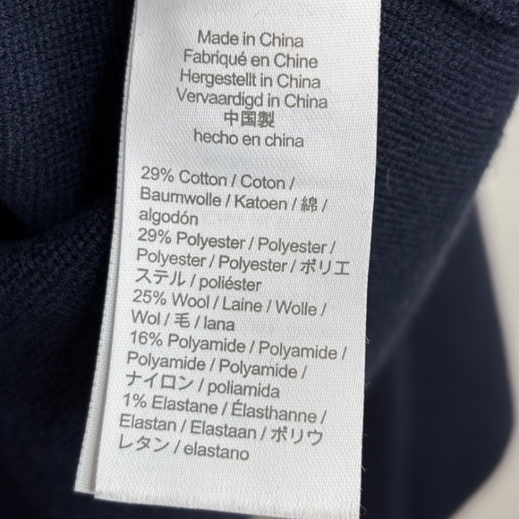 J Crew Camille Sweater Blazer Cardigan XXL Wool Navy Old Money Preppy Nautical - Picture 7 of 11